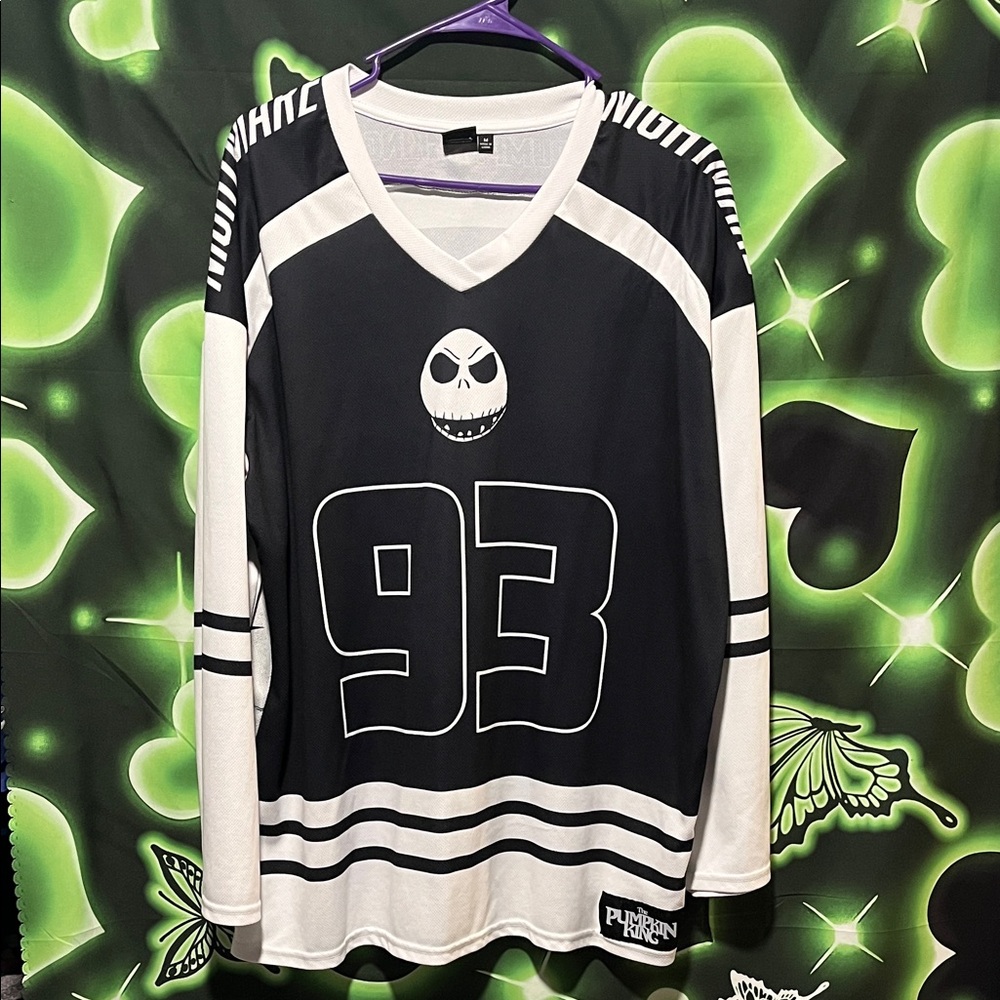 Disney Black and White Jack Skellington Jersey